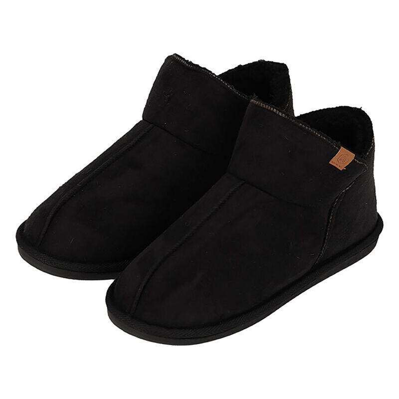 De Heat Essentials Pantoffels in de kleur zwart.