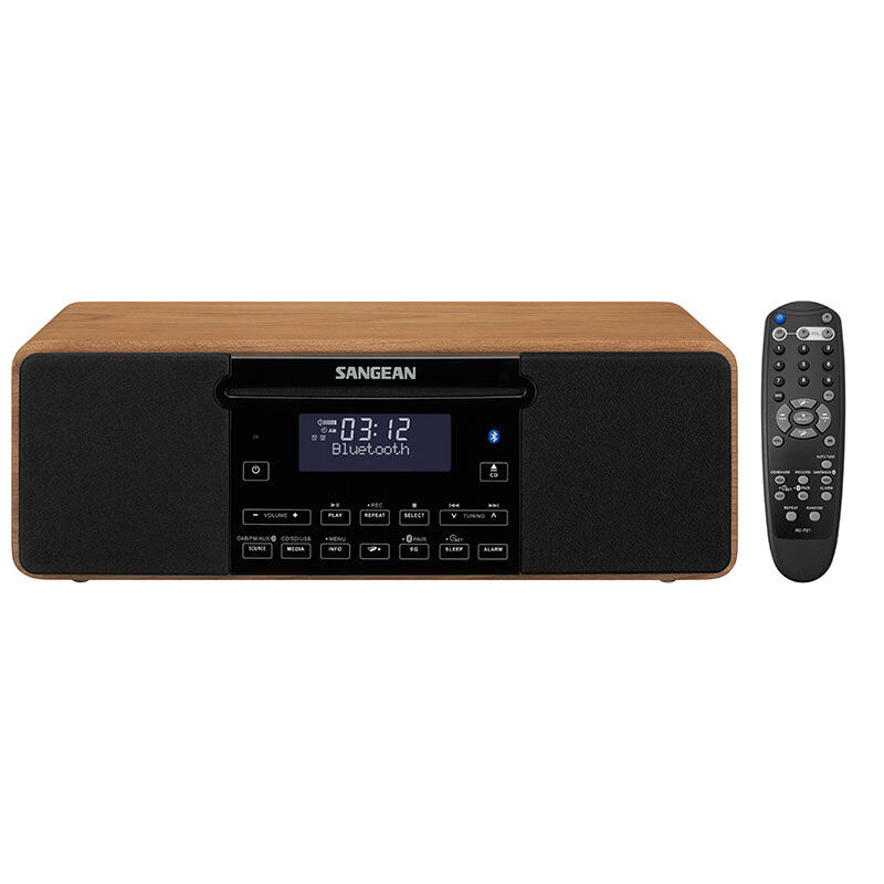 Sangean DDR-53BT radio met meegeleverde infrarood afstandsbediening.