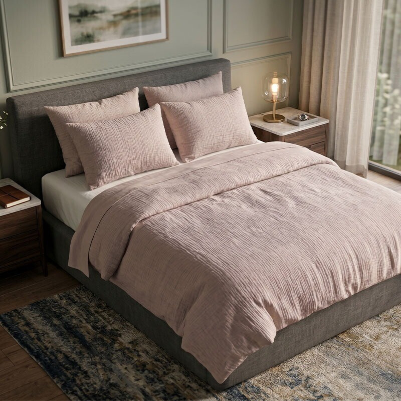 Ten Cate 100% Mousseline Dekbedovertrekset in beige sfeerafbeelding