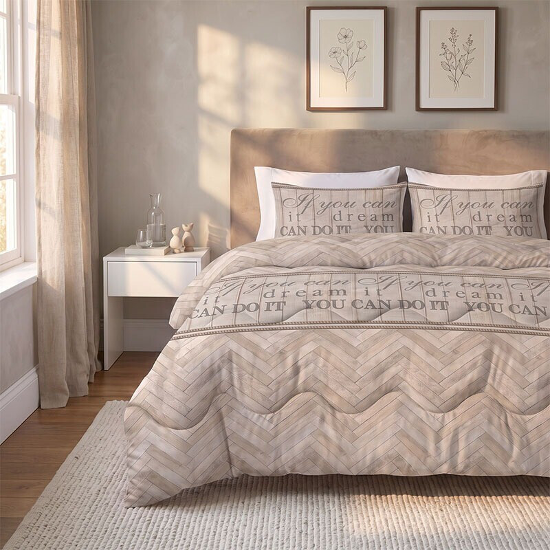 Sleeptime Lazy Dekbed Elegance in Visgraat motief
