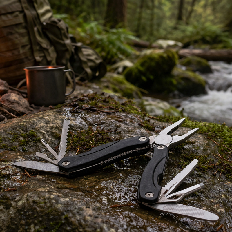 Zwarte 11-in-1 multitool sfeerbeeld