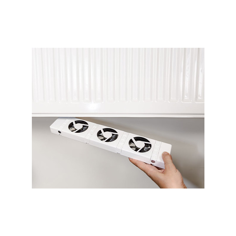 De SpeedComfort Radiator Ventilator bevestig je gemakkelijk onder je verwarmingen. 