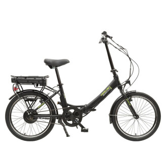 Orus E2100 elektrische vouwfiets in zwart, volledig zijaanzicht