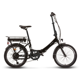 Denver Le Pliage elektrische vouwfiets in zwart, volledig zijaanzicht