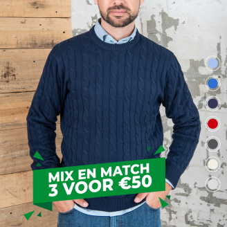De Cappuccino Cristiano Cable Sweater heeft een luxe kabel gebreid effect. 