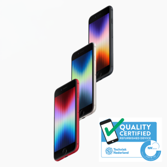 De Refurbished Apple iPhone SE 2022 in 3 verschillende kleuren.