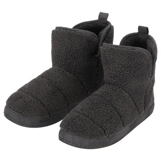 Hoge Teddy Wollen Heren Sloffen Antraciet 41/42