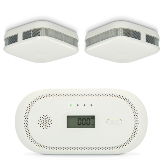 Duo-pack Alecto Rookmelder met CO-melder 10-jaars