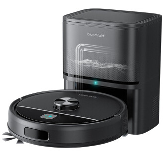 Zelflegend station van Bloomfold robotstofzuiger met 3L stofzak.
