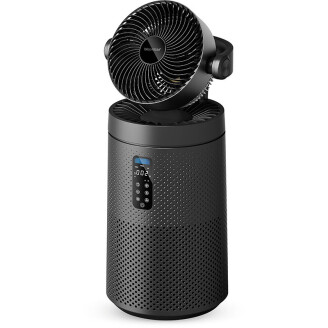 Bloomfold Cyclone luchtreiniger productfoto met ventilator en display
