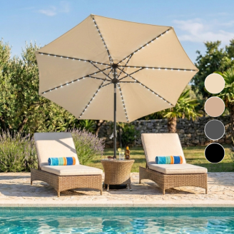 Kantelbare Stokparasol met LED-verlichting 2.7 m