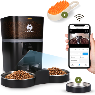 Prime AnimalZ Automatische Voerbak 4L Dubbel - Zwart