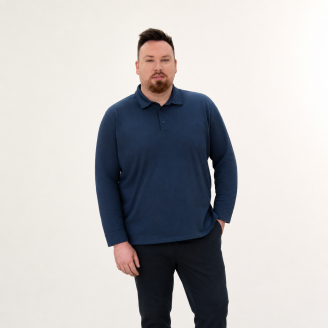 Mr Main Man Lange Mouwen Piqué Polo