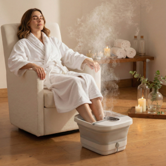 Verwarmd Voetenbad met Massage en Bubbels