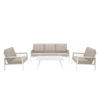 Aluminium 4-Delige Loungeset