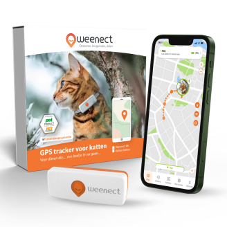 Weenect Cat XS White edition - NIEUWE GPS-kattenhalsband