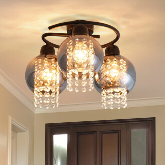 Plafondlamp E27 Kristal