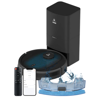 CleanWise Hans Robotstofzuiger + Onderhoudspakket – LiDAR – 7000 Pa – Leegstation, Tot 90 Dagen Handsfree – Voor Huisdieren