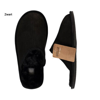 De Apollo Pantoffels in zwart. 