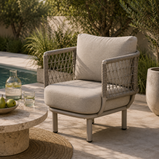 Garden Impressions Algarve loungestoel - urban sand