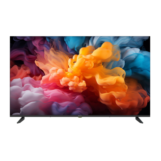Vooraanzicht van de zwarte Denver LED-4085 40 inch televisie met helder kleurrijk beeld.