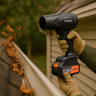 FlinQ Portable Hand Blower met alle accessoires.