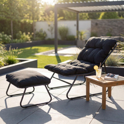 Lifa Garden Loungestoel met Voetenbank
